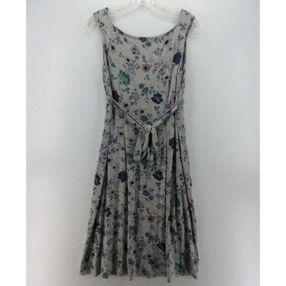 Peruvian Connection Dress Medium Wrap Flare Floral Stretch Belted - Picture 5 of 10